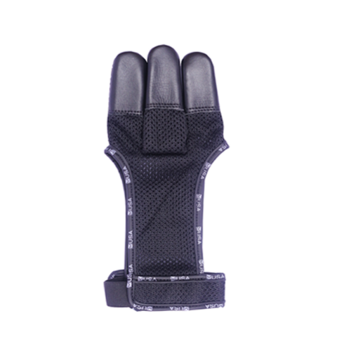 Archery Shooting Glove Mesh With Leather Tips